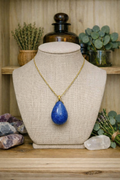 Pendentif goutte sautoir Sodalite